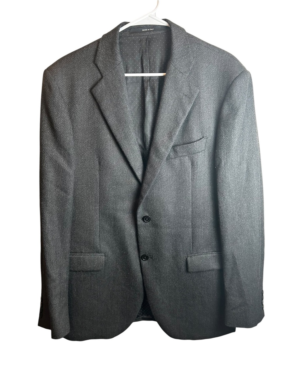 GIVENCHY Paris FW08 Mens 54 IT 44 US Charcoal Gray Cotton Blazer Italy